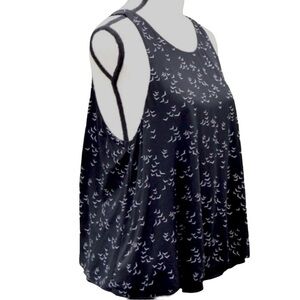 Mango MNG Basics Double Layer Loose‎ Fit Swing Tank, Medium - Seagull Print